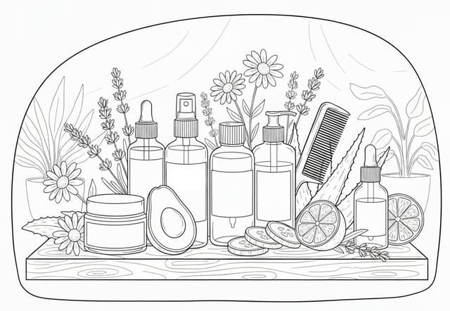 organic skincare products in a shop